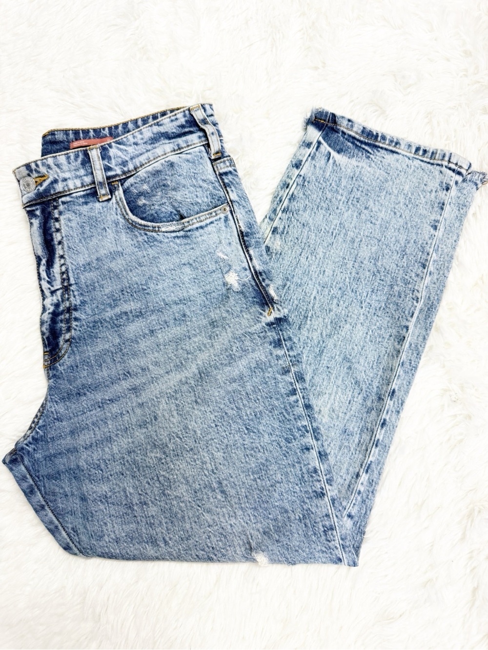 Pilcro Mom Jeans Size 27 Acid Wash High Rise Straight Leg Anthropologie
